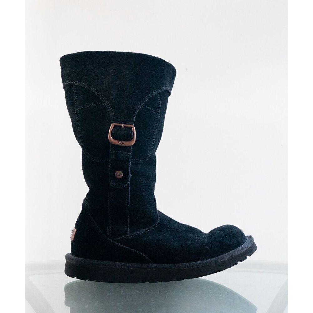 UGG | Cargo III w/Pockets 5918 Black Suede and Shearling Boots Womens Size 5 US - Picture 4 of 12